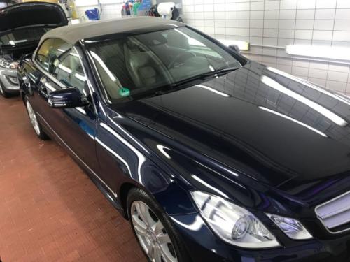 Mercedes E-Klasse Cabrio Außenreinigung Lackaufbereitung Nano